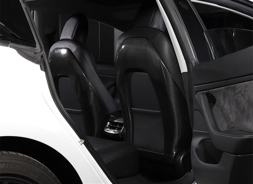 Tesla Model 3 Real Carbon Fiber Seat Backrest Cover