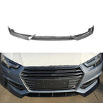 Audi A4/S4 3-Piece Real Carbon Fiber Front Splitter