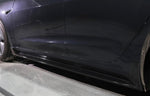 Tesla Model 3 Real Carbon Fiber Side Skirts V1