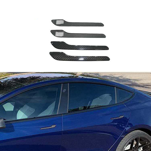 Tesla Model 3 Real Carbon Fiber Door Handle Cover