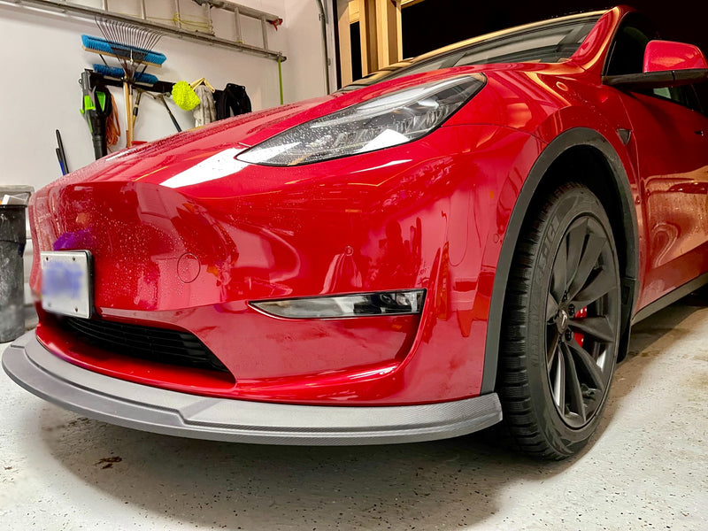Tesla Model Y Real Carbon Fiber Front Lip Splitter